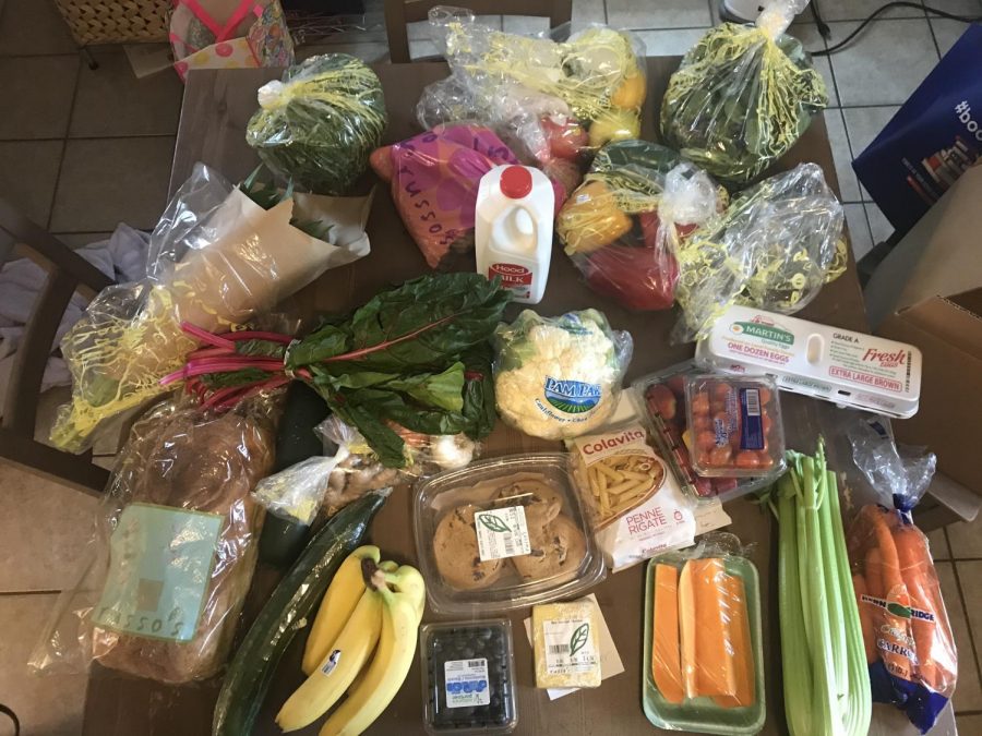 The pre-packed Big Box of groceries from Russos in Watertown, Mass., comes with about 30 items.