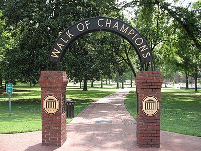 The Walk of Champions started in 1962 and has become a Ole Miss landmark ever since.