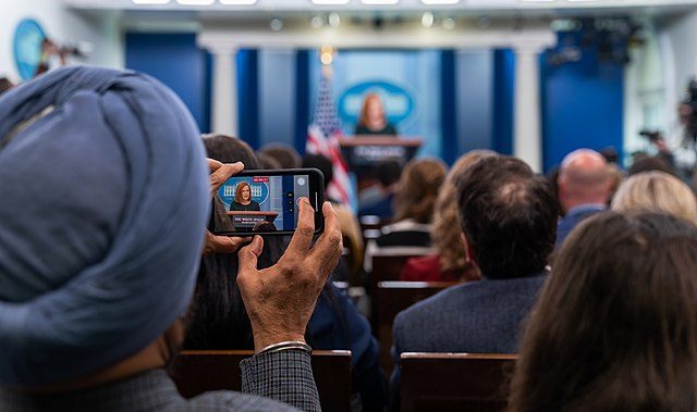 Press Secretary Jen Psaki holds a press briefing on March 9, 2022, in the James S. Brady Press Briefing Room of the White House.