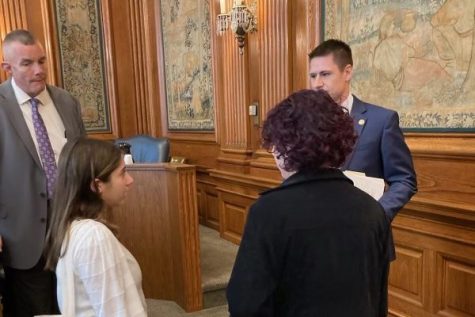 After the meeting, students were given an opportunity to meet the senators and ask Senator Koenig why the testimony was ended early. “[Koenig] said they had already heard three hours of testimony last week about Bills 4 and 89, which covered similar education issues, so they had to move on to other bills,” Bass said.