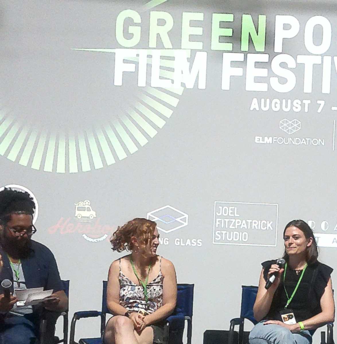 Sat beside Maltin was Darkness Upon My Fancy director, Molly Loftus, expressed about her short film on Sat night, Aug 10, 2024, at the 13th annual Greenpoint Film Festival in a Greenpoint neighborhood of Brooklyn, New York.