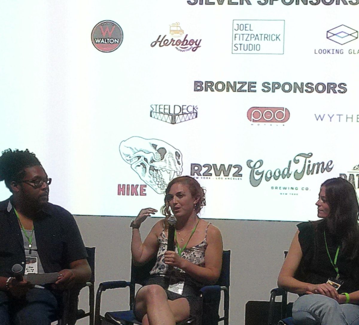 Award-winning filmmaker and 2022 Triple Threat director Stacey Maltin was seated on a panel  to discuss her directed short film Queen of Magic on Sat night, Aug 10, 2024, at the 13th annual Greenpoint Film Festival in Greenpoint, Brooklyn, New York 